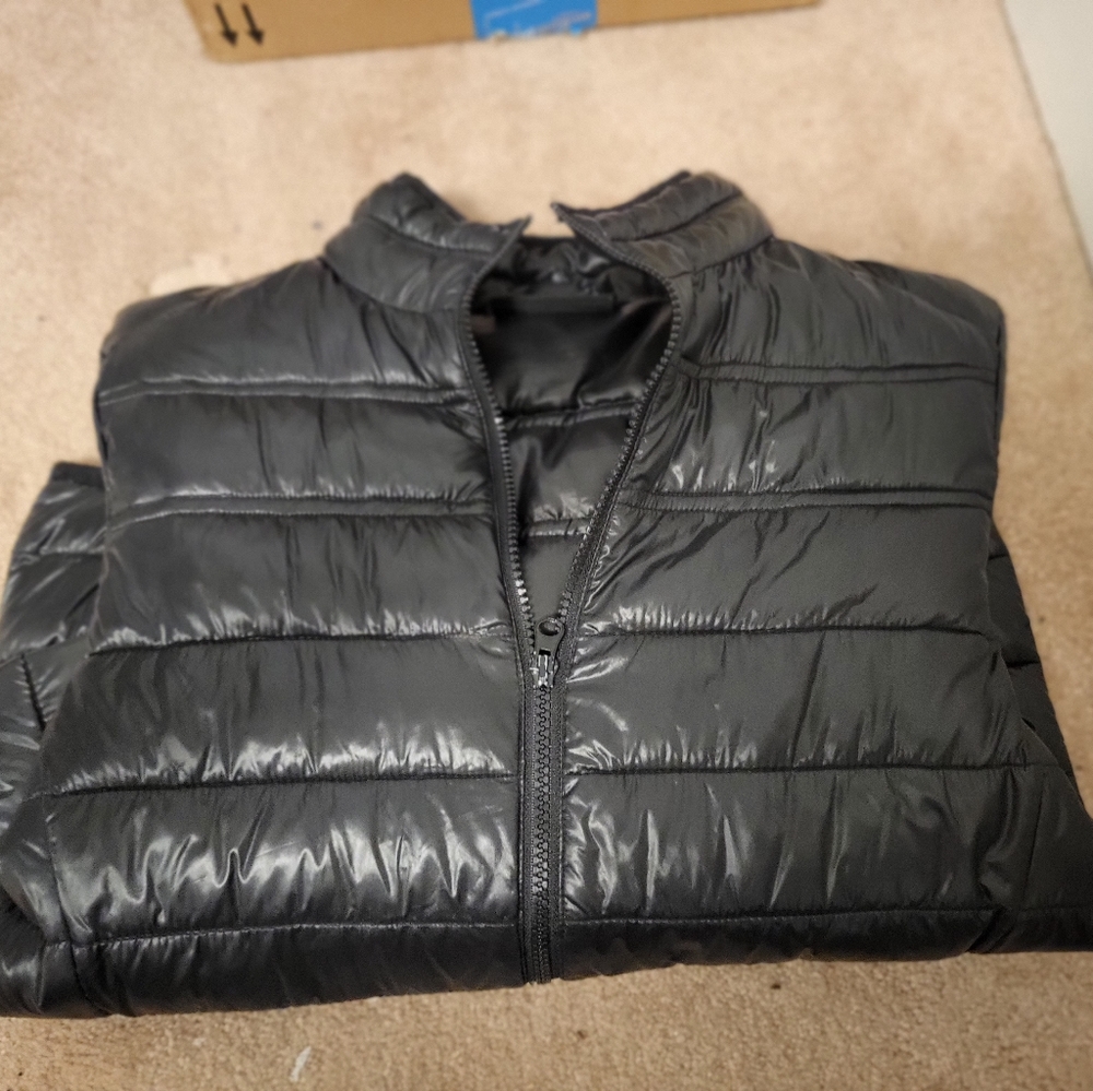Black puffer jacket